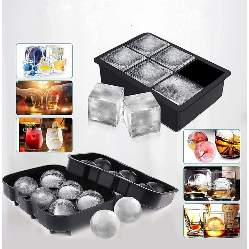 Ice Mold Sphere - Formy silikonowe do lodu 4/6/8/15-komorowe, kuliste