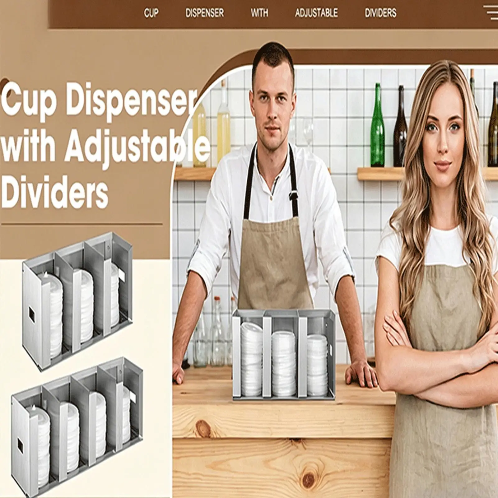 Home Bar And Coffee - Organizer na kubki i pokrywki z
