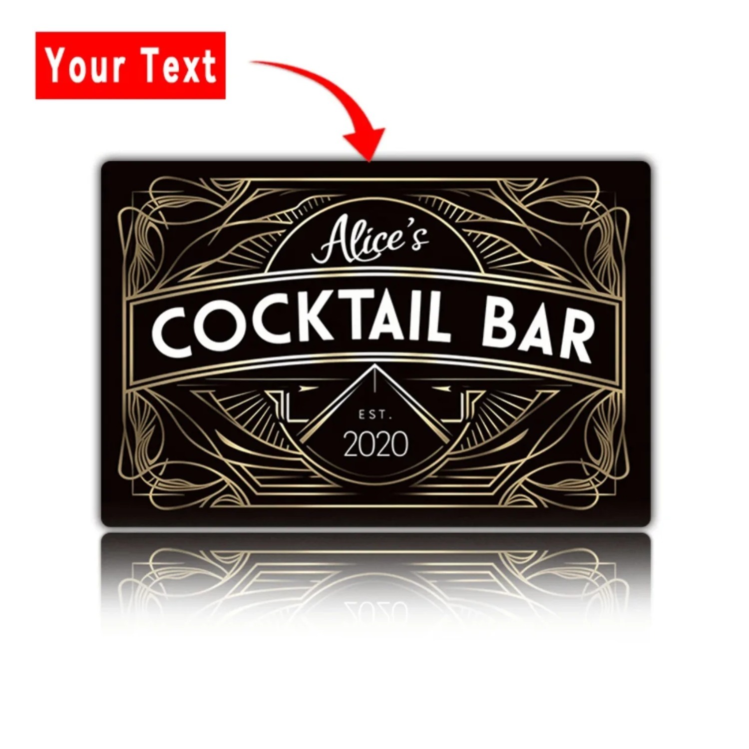 Home Bar Signs - Spersonalizowany metalowy znak ścienny w stylu