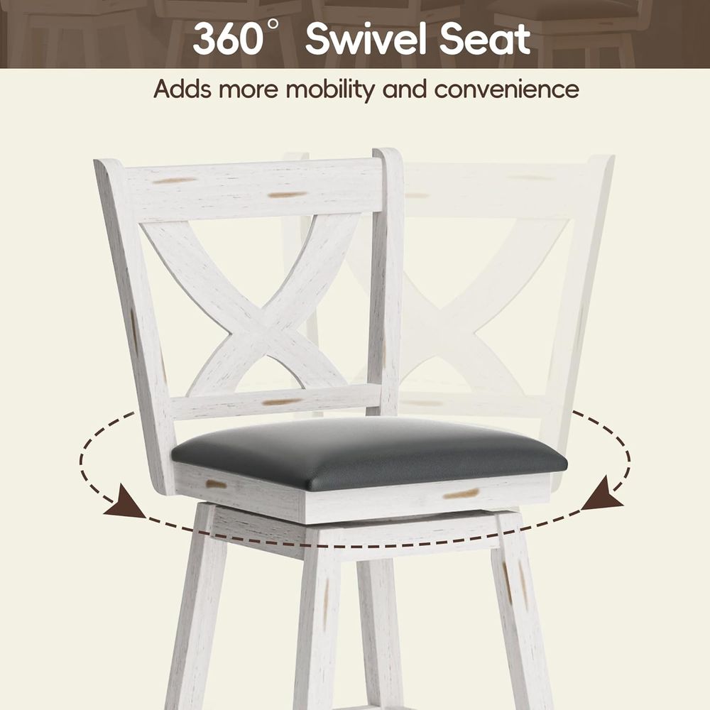 Zestaw 2 obrotowych krzeseł ba – Home Bar Stools recenzja i cena