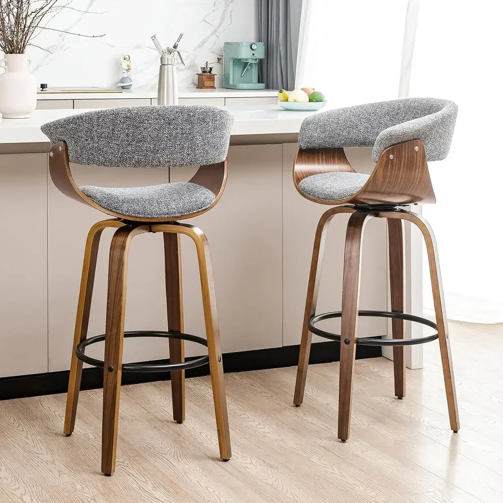 Zestaw 2 szarych, obrotowych s – Home Bar Stools recenzja i cena