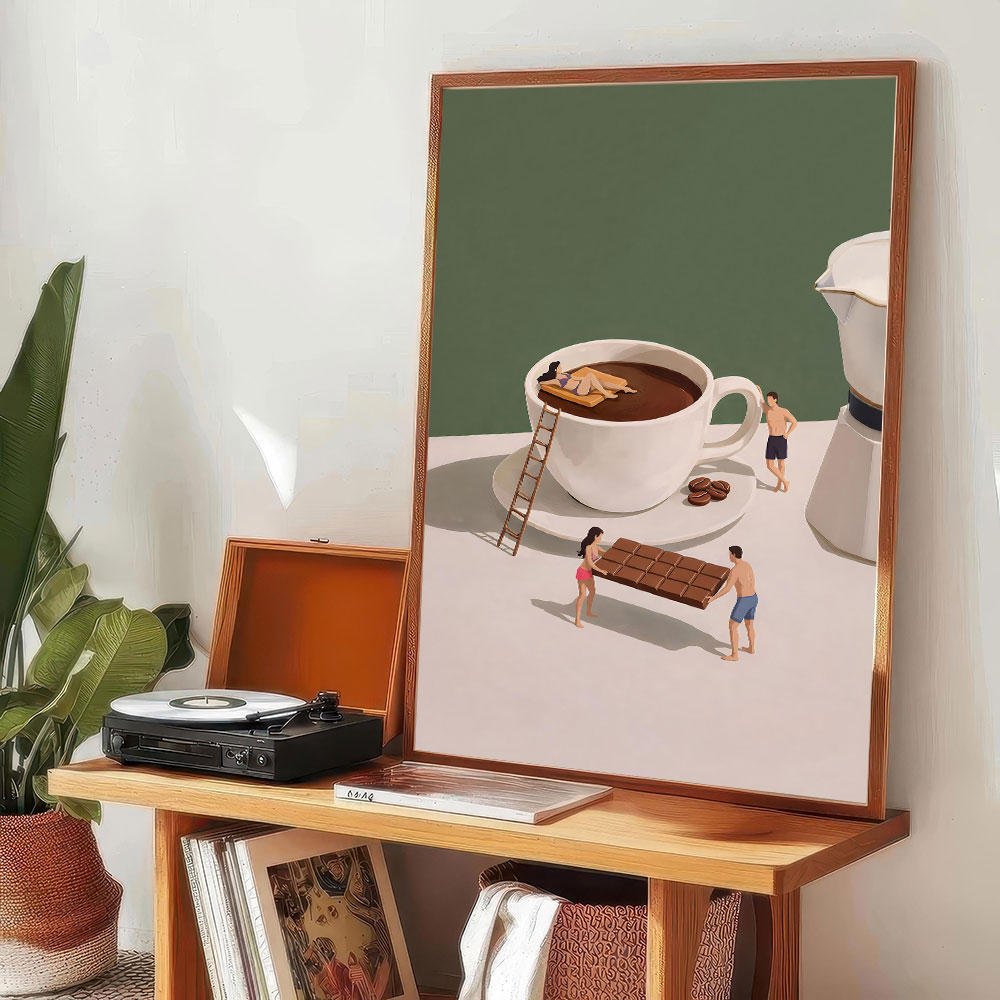1 szt. bezramowy plakat na płó – Home Bar And Coffee recenzja i cena