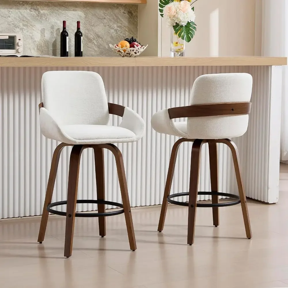 Beżowe obrotowe stołki barowe  – Home Bar Stools recenzja i cena