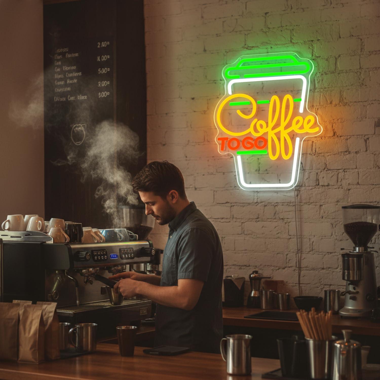 Neonowy szyld kawowy, ściemnia – Home Bar And Kitchen recenzja i cena